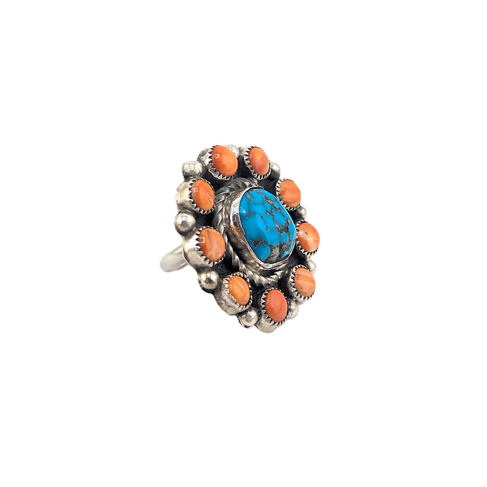 Navajo Jewelry Women's Ring Handmade Native American Signed Adjustable *** - Picture 7 of 11